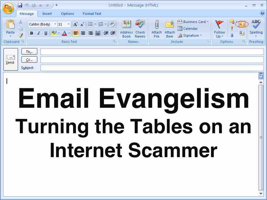Email Evangelism: Turning the Tables on an Internet Scammer