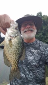 The catch of the day--a 1.5 pound crappie.